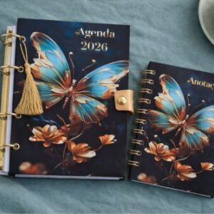 Kit Agenda Fichário e Bloco de Anotações