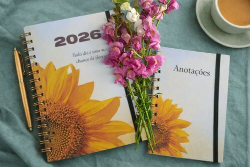 Kit Agenda Datada e bloco de Anotações