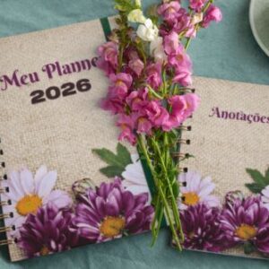 Kit Planner Datado 2026 e Bloco de Anotações