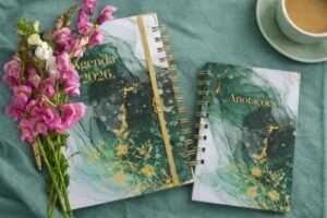 Kit Agenda 2 em 1 e Bloco de Anotações