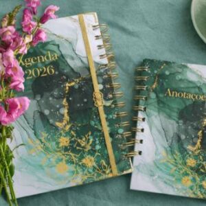 Kit Agenda 2 em 1 e Bloco de Anotações